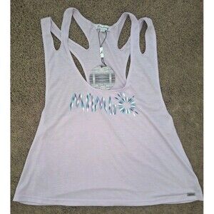 Mambo Strappy Tank Top Size 10 Activewear Pastel Lavender Racerback New Sporty